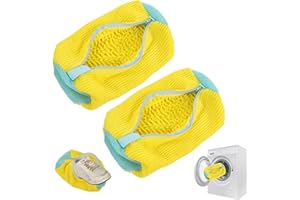 EILYGK 2PCS Schuhwaschbeutel Waschmaschine, 39 * 19cm Sneaker Waschbeutel Waschmaschine Wiederverwendbar mit Reißverschluss, 360° Schutz Schuhwaschbeutel für Leinwand, Tennis und LaufschuheWaschmaschine