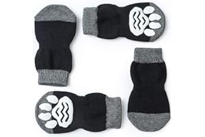 HARFKOKO Pet Heroic Indoor Anti-Rutsch Socken für Hunde und Katzen - 8 Größen von S bis 5XL für kleine-riesige Tiere - Pfotenschutz und Traktion Dank Silikon-Gel