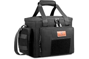 Lunch Bag for Men, Tactical Cooler Bag, Reusable Waterproof Leakproof Insulated Lunch Box for Adults Men Work Picnic Outdoor Hiking Day trips Camping, 13L Black HSHRISH