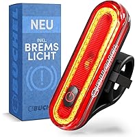 Büchel Fahrrad Rücklicht LED I Aufladbar I StVZO zugelassen I Rücklicht Fahrrad, Rücklicht Ebike, Fahrradlicht hinten, Fahrra