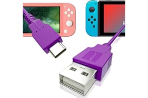 HEATFUN Switch Charger Cable, USB Charger Cable for Switch, Switch OLED, Switch lite - Purple