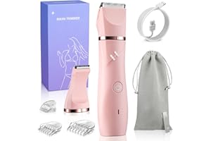 ‎YBLNTEK YBLNTEK weicher Gummibeschichtung Elektrischer Rasierer Damen Intimbereich,2 In 1 Akku Intimrasierer für Frauen,Kabelloser Damenrasierer Elektrisch,Bikini Trimmer Epilierer,Lady Shaver Arme/Beine