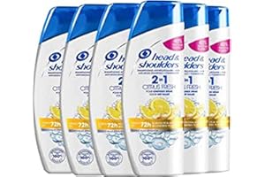 Head & Shoulders, Citrus Fresh 2en1 Shampoing Antipelliculaire Et Après-shampoing, Pour Cheveux Gras, Formule 2en1, Lot de 6x270 ml