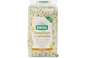 BIOGRÁ - Semillas de Cáñamo Peladas, Apto para Veganos, Perfecto para Tomar con Yogures, Cereales, Tostar o Incluir en Ensaladas, 250g