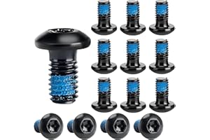 Qrity 20 Piezas Tornillos de Disco de Freno de Bicicleta, M5x10mm T25 Pernos de Rotor de Freno de Disco para Bicicleta de Carretera y Bicicleta de Montaña