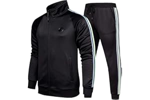 LBL LEADING THE BETTER LIFE LBL Survêtement Homme Ensemble Casual Sport Sweater à Zippé et Pantalon Jogging de Cordon de Serrage 2 Pièces
