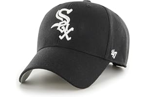 47 MLB Chicago White Sox MVP Unisex Baseball Cap Adjustable Soft Strap White Logo Colour Black