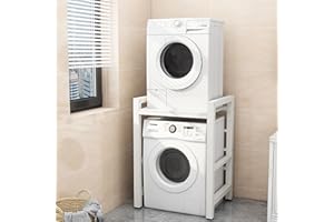 BYOBLU Waschmaschinenschrank Überbauschrank Waschmaschine Trockner Schrank Wäschetrockner Küche Badezimmer Regal Waschmaschinenregal Waschmaschinenüberbau Badezimmermöbel, 3 Höhenverstellbar