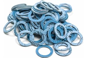 KINETICS LINE Junta Plana 1 Pulgada Especial (30 x 21 x 2 mm) 100 Piezas Juntas para Gas, Aire Acondicionado, Sistemas Solares, Sanitarios, Reforzadas con Fibras de Aramida Kevlar® (Hasta 350°C)