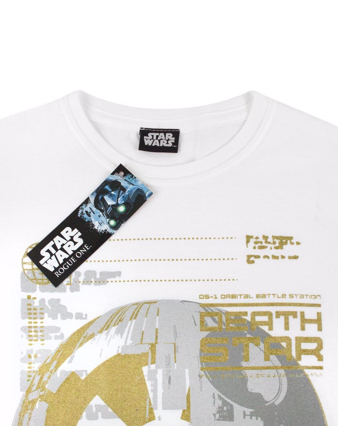 Star-Wars-Rogue-One-Metallic-Death-Star-Womens-T-Shirt-S