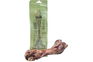 DIBO Osso di prosciutto, circa 23 cm, osso lungo – il piccolo snack naturale o dolcetti per il cibo per cani, articolo da masticare di qualità senza prodotti chimici di DIBO