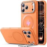 ESR iPhone 17 Pro Max i&ccedil;in MagSafe Flex Standlı Kılıf, Silikon, Turuncu | Kamera Kontrol&uuml;, MagSafe uyumlu, Askeri D&uuml;şmelere K