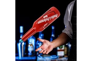 Kopinma Bouteilles de Flair, Barman bouteille d'exercice pour bar et pub, shaker à cocktail, Bouteille de performance - Rouge