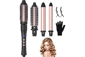 ‎ATOPSKINS Thermal Brush,32/38mm Keramik-Turmalin Hot Brush Rundbürste, 32mm/25mm Curling Lockenstab, 14 Temperaturen, Wärmebürste mit 120-230 ℃ Digitalanzeige, Thermobürste für Wurzelvolumen und Lockere Locken