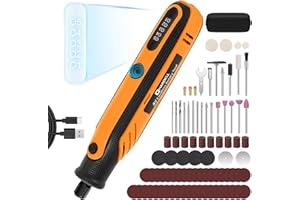 HARDELL Utensili rotanti Multifunzione con 5 Velocità Variabile, Display Digitale, Mini Trapano Senza Fili con 86 accessori per Lucidatura, Sabbiatura, Smerigliatura, Taglio, Incisione, Fai da te