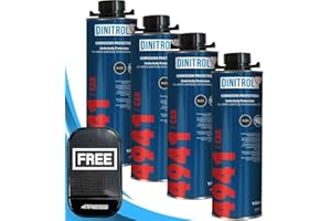 Dinitrol 4941 4 x1 Litre Underbody Chassis Rust Proofing Black - Self Healing Abrasion Resistance Car Underbody Underseal Coating with 4Tress Non Slip Car Dash Mat (4T-4L-4941)