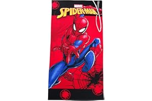 Theonoi Serviette de sauna, serviette de plage, serviette de bain, serviette de bain, 70 x 140 cm, cadeau pour garçon en microfibre (Spiderman rouge), 2024A