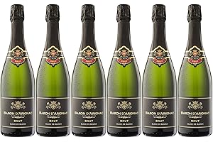 Baron D'Arignac - Vin effervescent, Blanc de Blancs, Brut (6 x 0,75l)