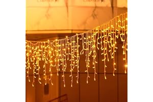 ELEUTH 15M 600LED Eisregen Lichterkette Außen Innen,Weihnachten Lichterketten Außenbereich mit Timer,IP44 Wasserdicht 8 Modi Weihnachtsbeleuchtung Lichtervorhang Außen für Balkon,Party,Traufe,Geländer
