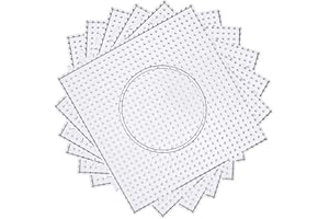 H&W Fuse Beads Boards,6 Pcs 5mm Fuse Bead Pegboards,Clear Pegboards Kits with 4 Lroning Paper for Kids DIY Craft Beads