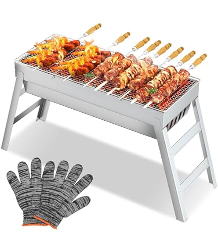 Portable Charcoal Grill Charcoal Grill For 10 Skewers Portable