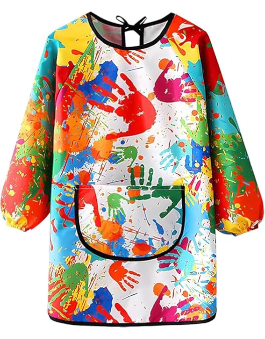 Bata De Pintura Para Niños De 8 A 12 Años – Delantal Con Mangas Largas Y Bolsillo, Ajustable, Para Manualidades Y Cocina