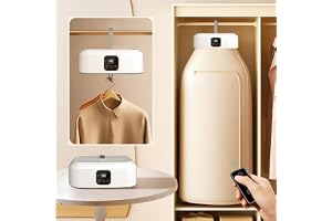 TEMU-SC Smart bärbar klädertork, Hembärbar elektrisk klädertork 600W, Bärbar elektrisk klädertork med fjärrkontroll, Vikbar klädertork med tidsinställning (EU-kontakt)