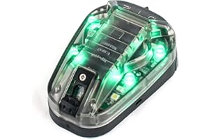 SBGJMY Casco Luci tattiche per casco verde e IR o rosso e IR luce stroboscopica di sopravvivenza aerea con supporto nastro magico casco veloce (verde)