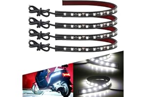 KEIUROT Biały elastyczny wodoodporny pasek światła LED wnętrze samochodu wodoodporna taśma pod skrzynką do motocykli 12V samochód motocykl 5050-18SMD 32CM LED