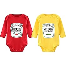 Body Gemelli Neonato AOUYOA - Tuta Pomodoro Ketchup Unisex Per Bambini 0-12 Mesi