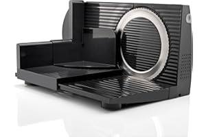 EUREL RS42 Allesschneider Schwarz | platzsparend klappbar Elektrischer Schneidemaschine, Brotschneidemaschine | Ø 170 mm 2in1