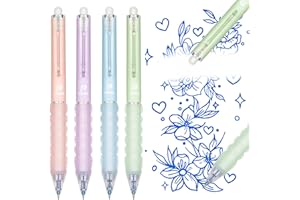 peiqiup Radierbarer Kugelschreiber Set (4 Stück), einziehbare Radierbarer Stift, Für Studenten Geschenk, Schulsachen Schul Bürobedarf, 14.5 * 1.9cm, Blau