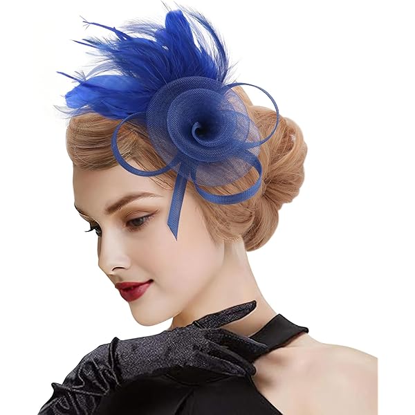 ZHITENG Fascinator-hoed veer bruiloft, veer fascinator hoed bloem mesh veren bruiloft dames fascinator hoeden ceremonie bloem haar dag hoofdband en clip, voor cocktail thee party (roze