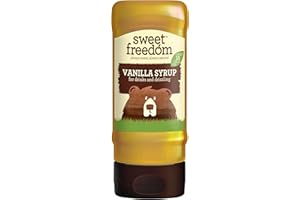 Sweet Freedom Delicious Plant Based Vegan Vanilla Syrup 350g, Pack of 1, Recyclable
