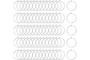 GETRICH 200 Stück Weinglas Anhänger Gold/Silber, 25mm Glasmarkierer Glas Markierung Trinkgläser Legierung Weinglas Charms Ringe für Cocktail, Getränke, Glasflasche, Weinglas Marker