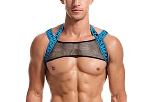 JOCKMAIL Mens Fitness Crop Top Body Chest Sports Shoulder Straps Muscle Exercise Tops Harness Shoulder Bandage