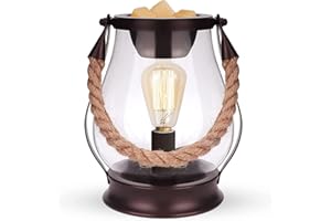 SALKING Electric Wax Melt Burners, Metal Wax Warmer Oil Burners for Wax Melts, Rustic Fragrance Burner, Wax Melter with 45W Edison Bulb,Essential Oils Burner for Home Decor,Birthday Gift