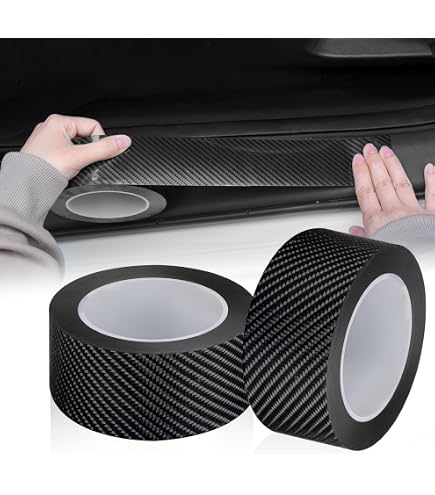 3 Rollen Auto-Schutzfolie Selbstklebend – Carbon-Optik, 5 Cm X 3 M, Für Türkanten & Mehr