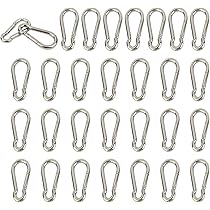 Set 15 Moschettoni Acciaio Inox - 4cm, Portata 36kg, Per Chiavi, Campeggio E Escursionismo - Foto 7