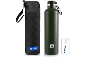 FEIJIAN FJbottle Gourde Isotherme - Bouteille Isotherme - 750ml/ 1L - Gourde Inox Bouche Standard - Gourde Sport Étanche - Gourde Enfant sans BPA, Cadeau pour les Sportifs
