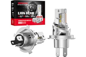 MOTORHOOK Lampe Auto H4 Halogen Auto Scheinwerferlampe 60W 12V, 6000K Weißes Licht, 2 Stück, mit E-Prüfzeichen (6500K, H4)