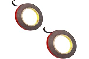 INDIAN STORE 24 3M PT1100 wiskoelastyczna akrylowa Plus taśma klejąca, dwustronna, profesjonalna taśma klejąca, czarna, metal i lakierowane powierzchnie, bardzo mocna taśma (7,5 mm x 5 m, 2 rolki)