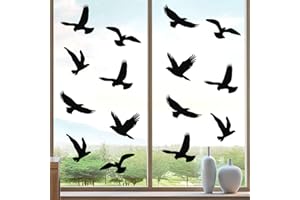 Boao 20 Stück Groß Größe Anti-Kollision Fenster Aufkleber Vogel Form Fenster Aufkleber Alarm Vogel Fenster Aufkleber zur Verhinderung von Personen und Vogelschlägen auf Fensterglas Party Zubehör