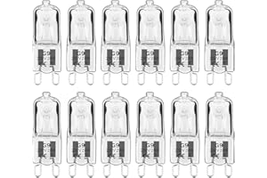 Haraqi 12 Pack G9 Halogen Bulbs 28W 230V 2800K Warm White 310Lm,Clear Capsule Halogen Lamps Dimmable, No Strobe, No Flicker