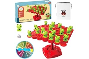 KOIROI Żaba balansowa gra matematyczna, waga dla dzieci, toad, żaba, balansowanie, zabawka do liczenia, zabawka matematyczna, waga Montessori, zabawka na spotkanie rodzinne (A)