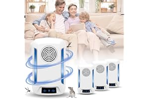 MOKEUM 4 Pack Ultrasonic Anti-Rodent Insect Repeller - Ultrasonic Mosquito Repellent - Electronic Insect Repellent for Mosquitoes, Mice, Ants, Flies, Spiders, Cockroaches
