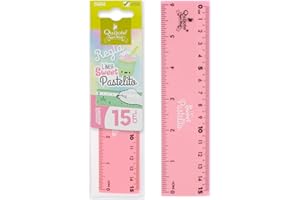 STARPLAST REGLAS DE PLÁSTICO QUIJOTE - Reglas Sweet Pastelito, medidas desde 9 hasta 30cm, colores pastel, con estuche de plástico, para uso escolar o universitario - 15cm Rosa