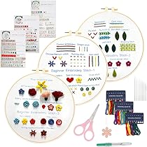 RVLZKCPG Set da ricamo per principianti, set da ricamo fai da te, set per adulti, ricamo a punto croce, set con motivo e istruzioni (lingua italiana non garantita