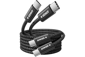 Anker USB C auf USB C Kabel, [2 Stück 1,8m] 240W USB C Kabel, geflochtenes und schmutzabweisendes USB C Ladekabel für iPhone 17 16 15 Serie Galaxy S24 S23 MacBook Pro Air iPad Pro Air