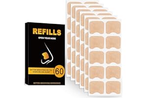 IAMFINE 60 PCS Magnetic Nose Strip, Breathing Nasal Strips Refill Pack, Anti-Snoring Sleep Nasal Strips, Nose Magnets Anti-Snoring Aid for for Men & Women at Home, Travel, Hotel, Business Trip and Car